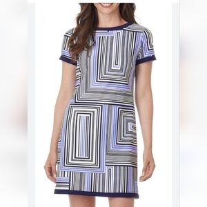 NWOT Jude Connally Parker Dress - Box Stripe Navy Size Small